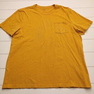 J.Crew Vintage Jersey Pocket T Shirt Mustard Gold Relaxed Fit XL